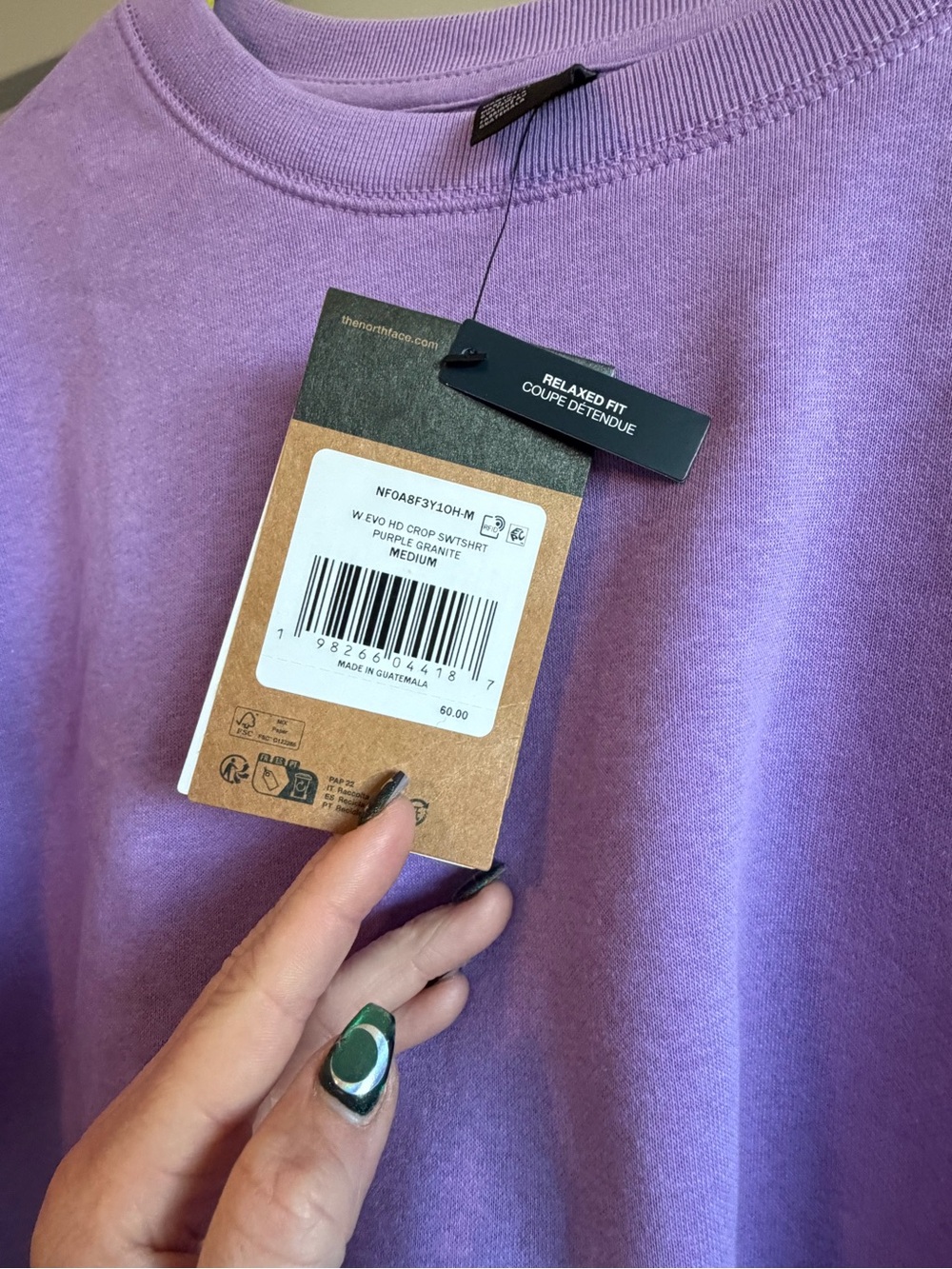 The North Face Lavender Crewneck Sweatshirt - Picture 2 of 5